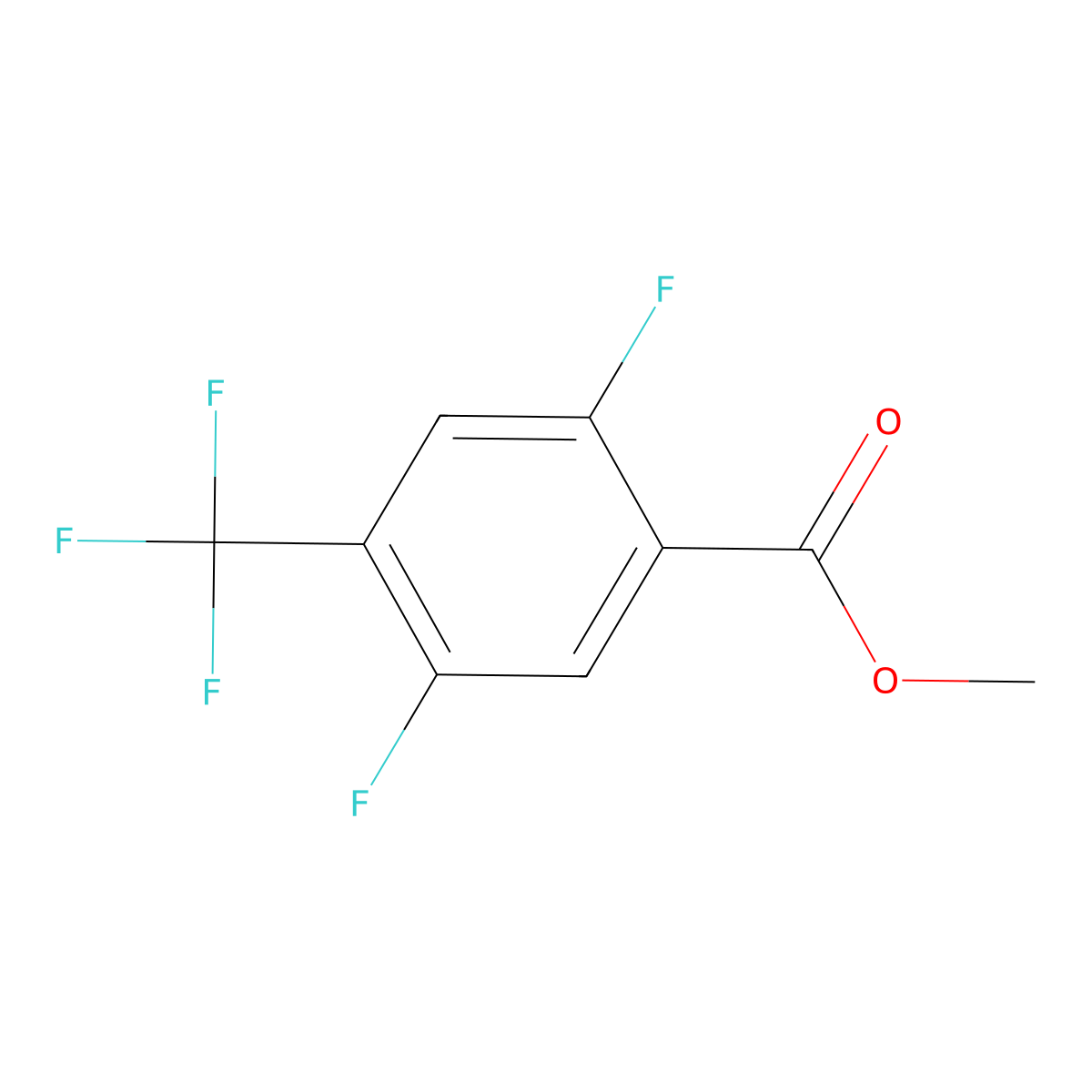 Methyl 2,5-difluoro-4-(trifluoromethyl)benZoate molecular structure, CAS 2385599-49-3