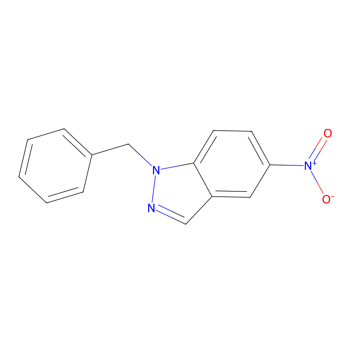 1-Benzyl-5-nitro-1H-indazole molecular structure, CAS 23856-20-4