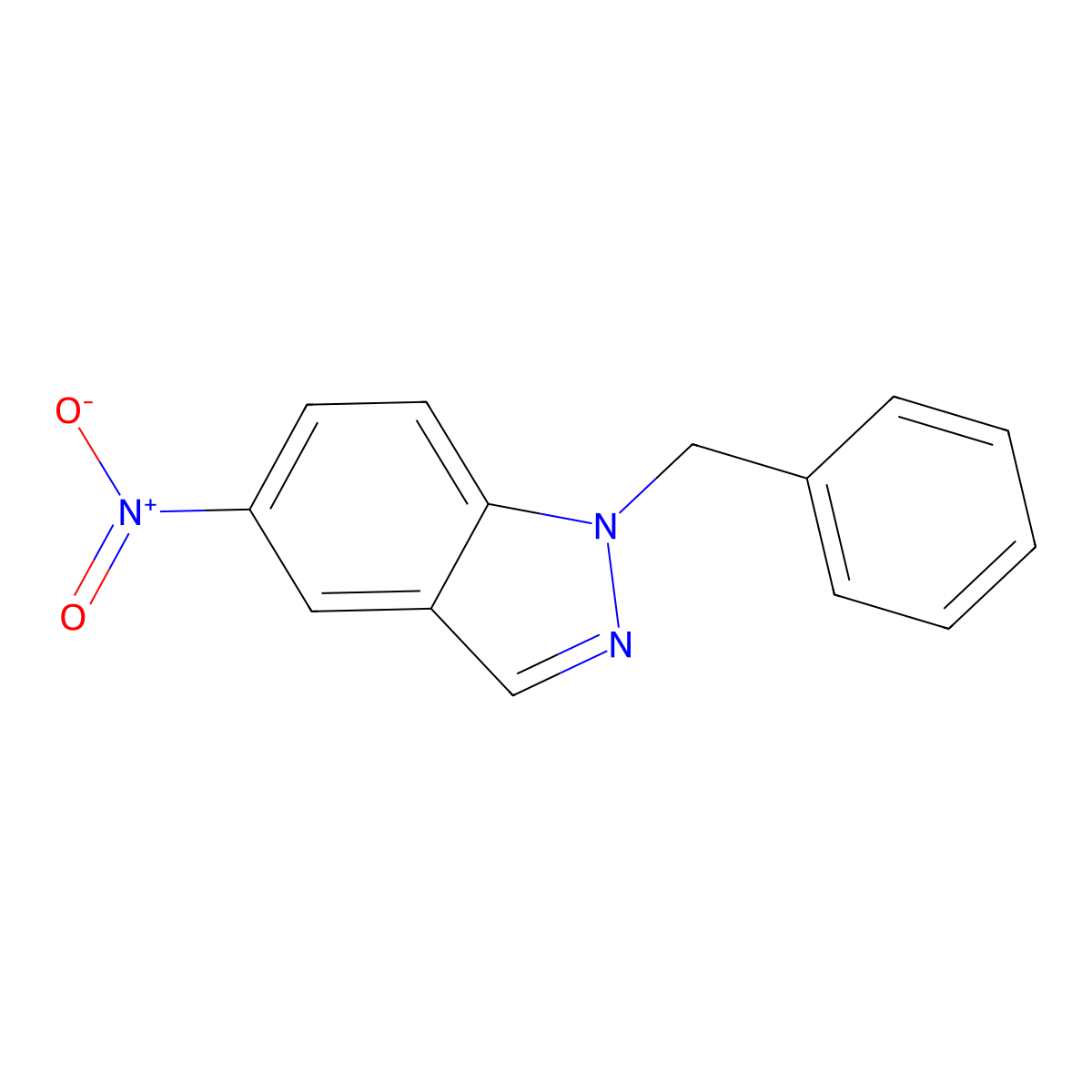 1-Benzyl-5-nitro-1H-indazole molecular structure, CAS 23856-20-4