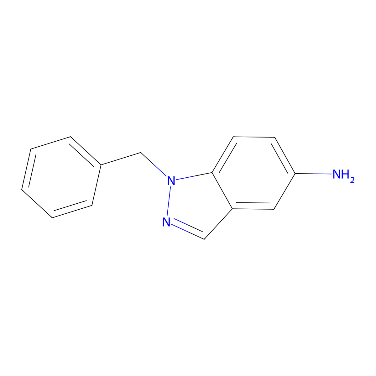 1-(Phenylmethyl)-1H-indazol-5-amine molecular structure, CAS 23856-21-5