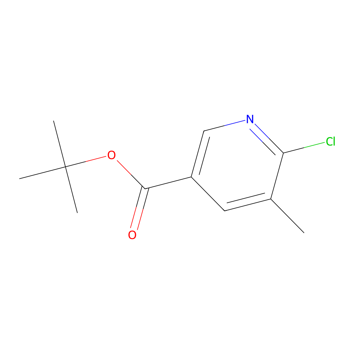 tert-Butyl 6-chloro-5-methylnicotinate molecular structure, CAS 2385601-06-7