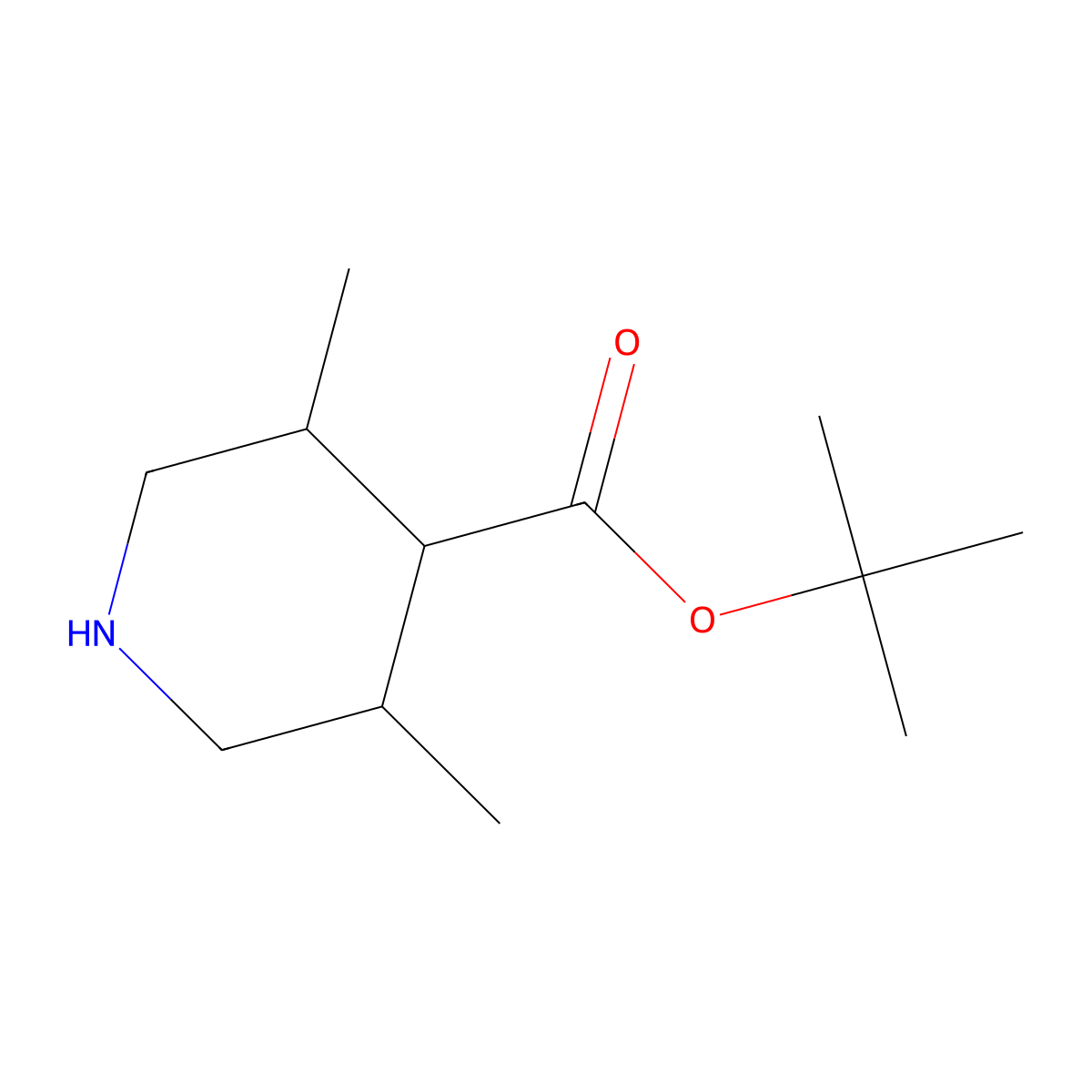 Tert-butyl 3,5-dimethylpiperidine-4-carboxylate molecular structure, CAS 2385601-25-0