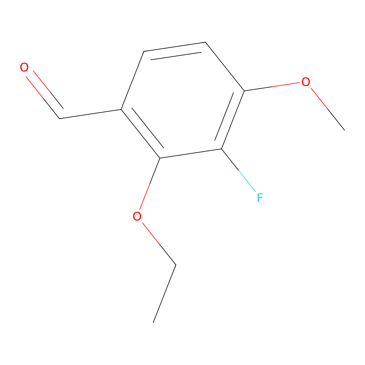 2-Ethoxy-3-fluoro-4-methoxybenZaldehyde molecular structure, CAS 2385605-31-0