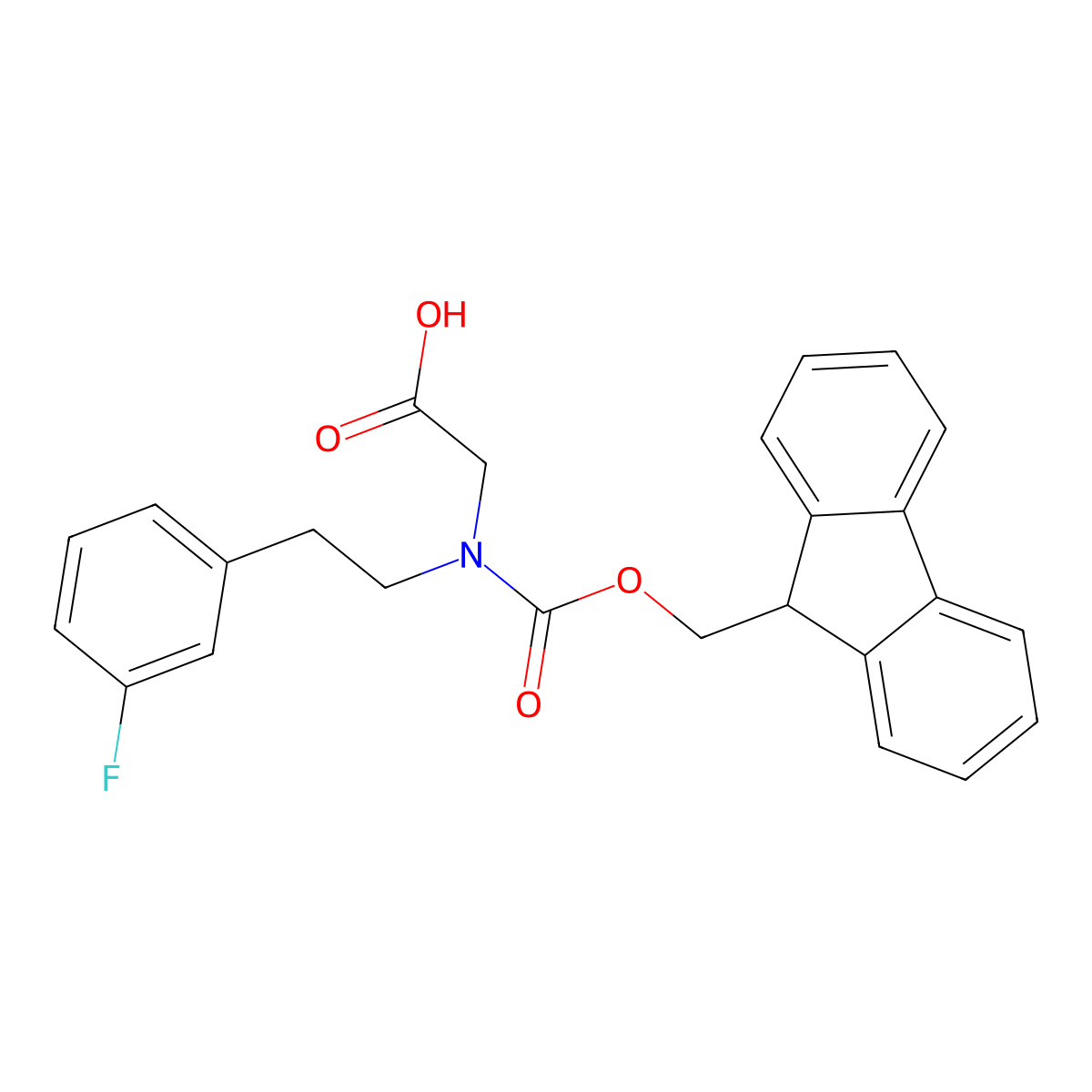 N-Fmoc-N-(3-fluorophenethyl)glycine molecular structure, CAS 2385614-15-1