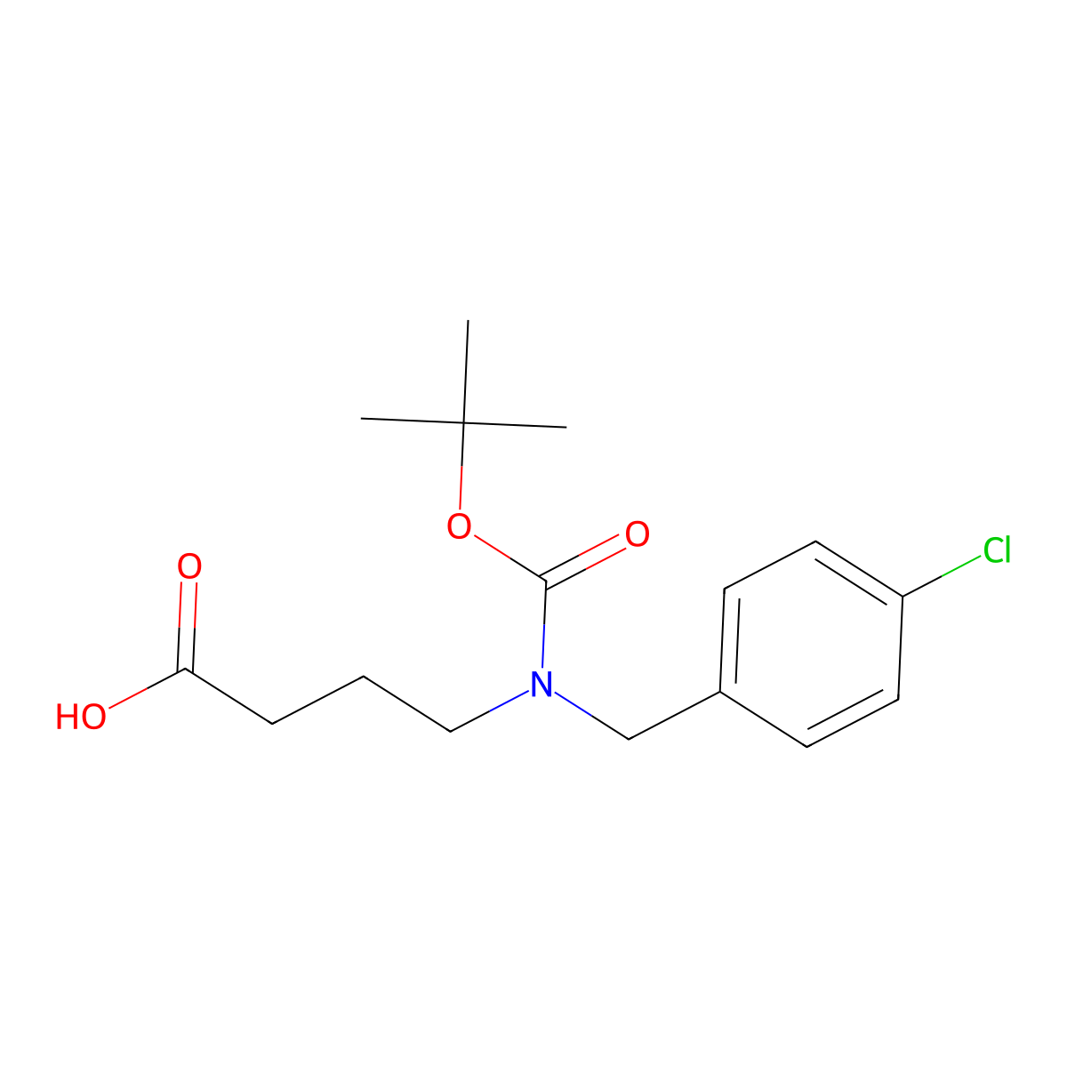 4-{[(Tert-butoxy)carbonyl][(4-chlorophenyl)methyl]amino}butanoic acid molecular structure, CAS 2385629-73-0