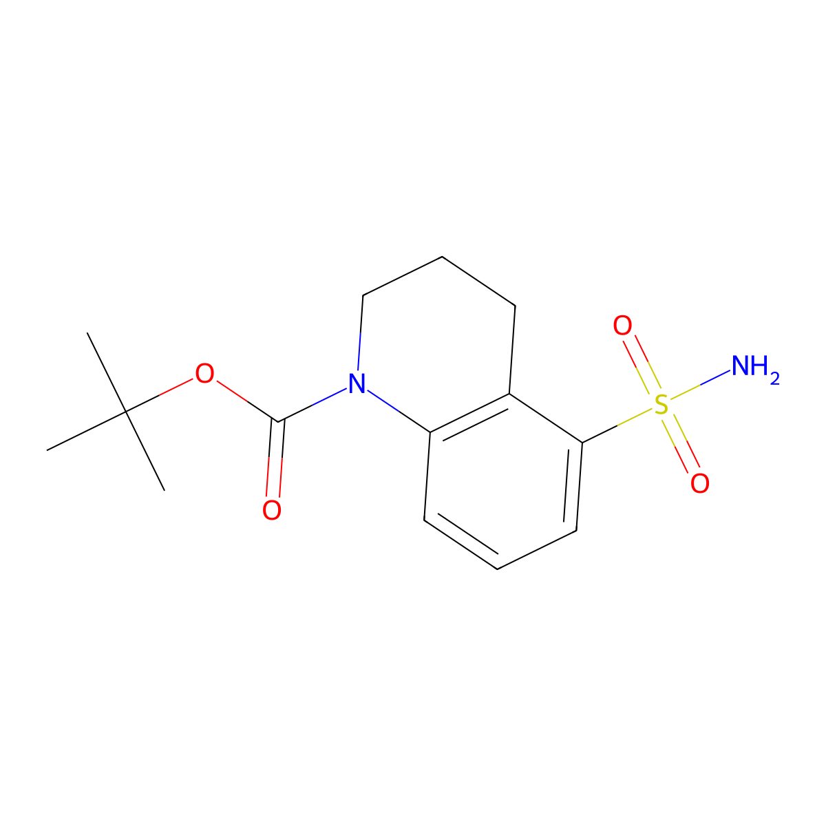 Tert-butyl 5-sulfamoyl-3,4-dihydro-2H-quinoline-1-carboxylate molecular structure, CAS 2385645-90-7