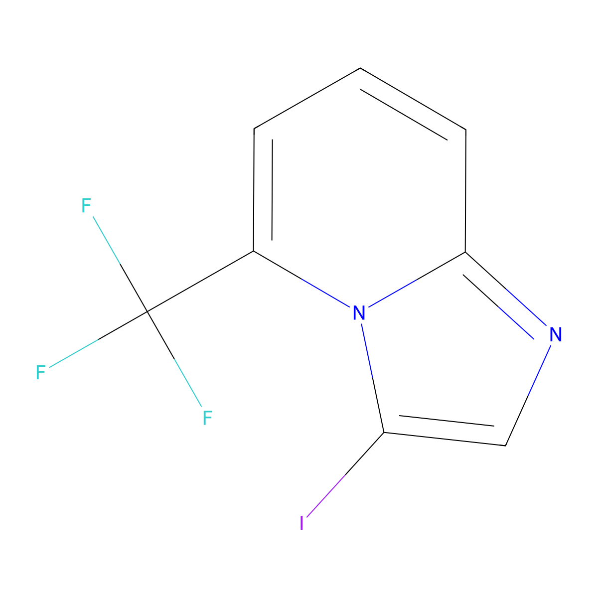 3-Iodo-5-(trifluoromethyl)imidazo[1,2-a]pyridine molecular structure, CAS 2385647-70-9