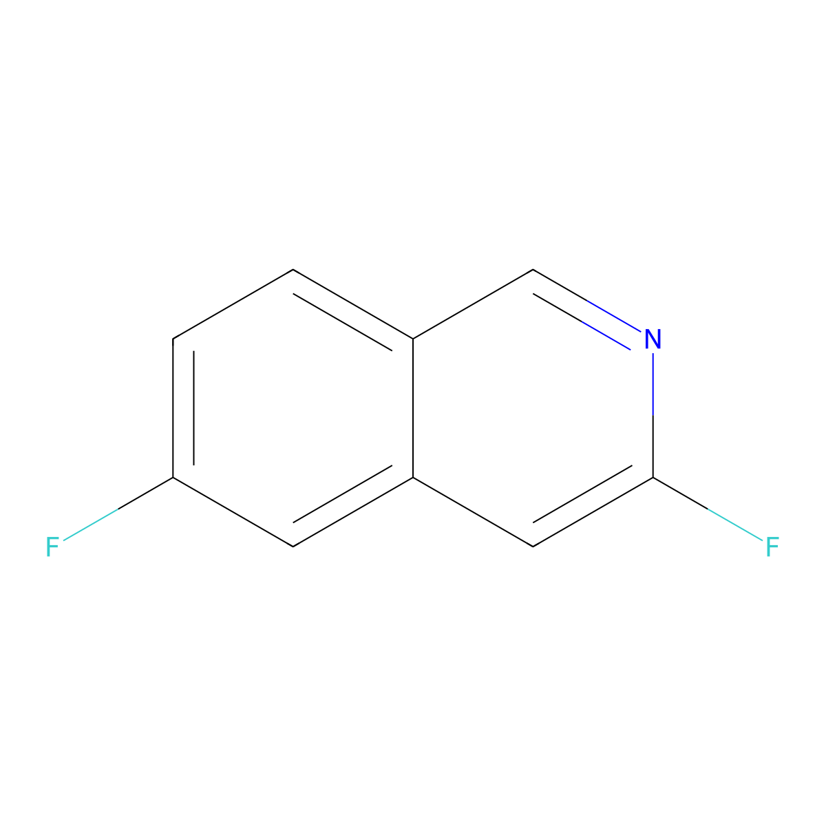 3,6-Difluoroisoquinoline molecular structure, CAS 2385647-77-6