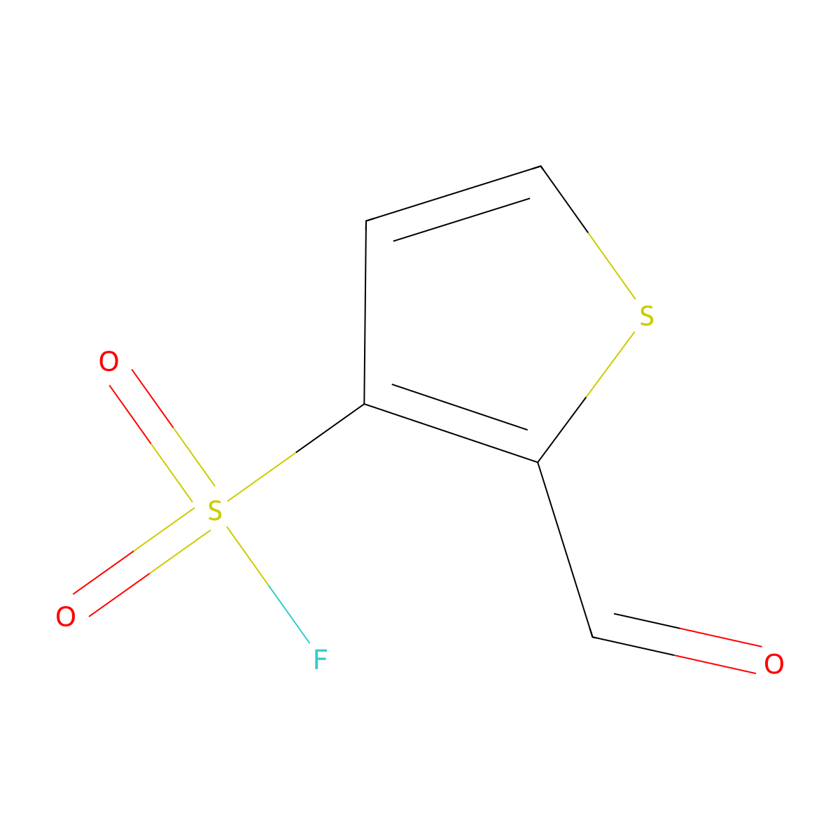 2-Formylthiophene-3-sulfonyl fluoride molecular structure, CAS 2385652-22-0