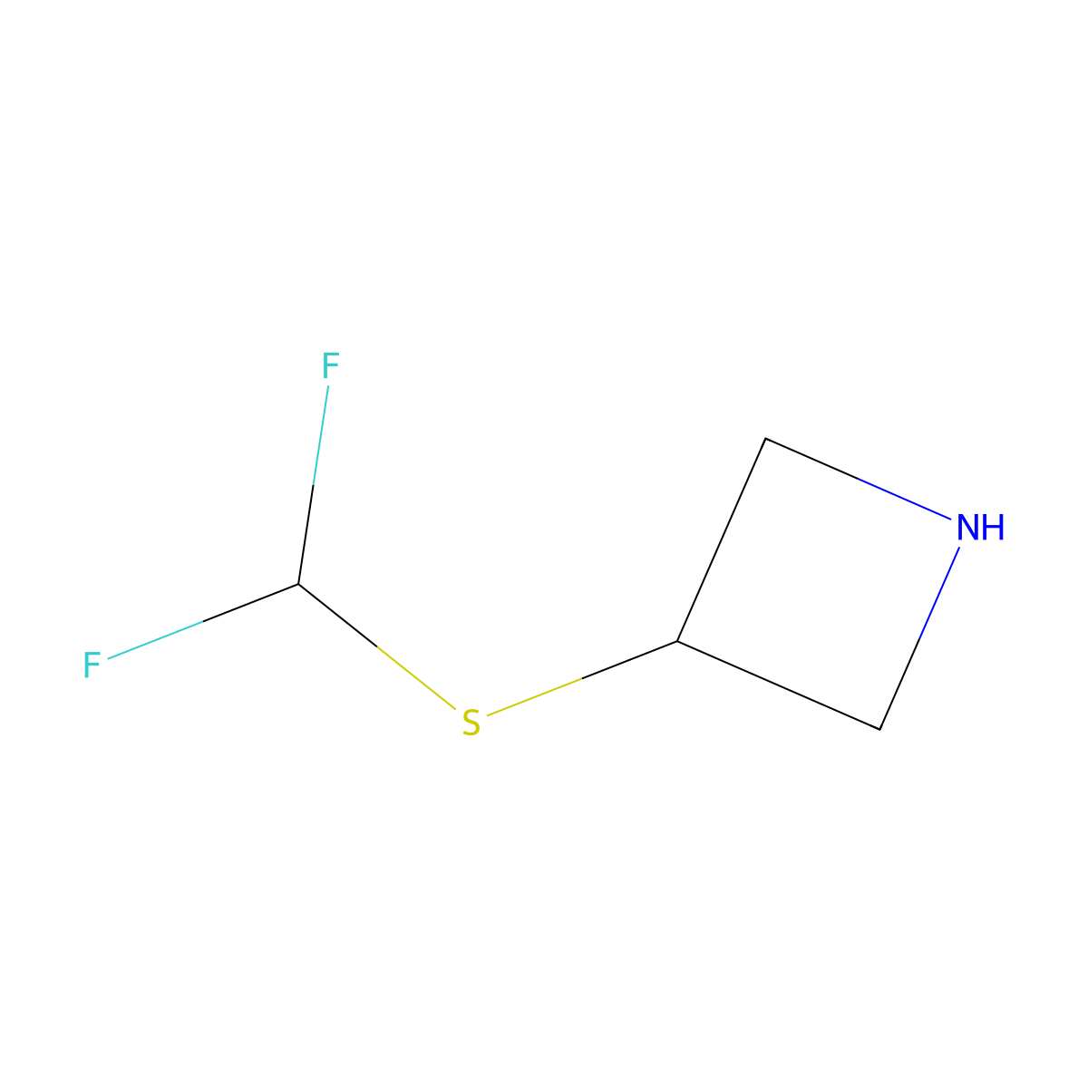 3-[(Difluoromethyl)sulfanyl]azetidine molecular structure, CAS 2385652-79-7