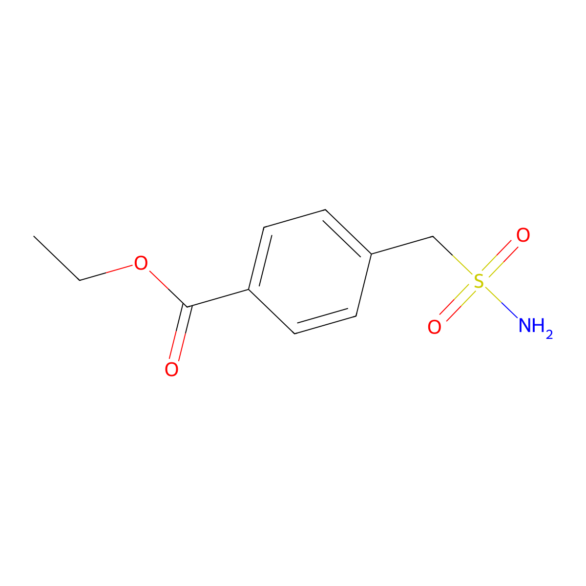 Ethyl 4-(sulfamoylmethyl)benzoate molecular structure, CAS 2385653-84-7