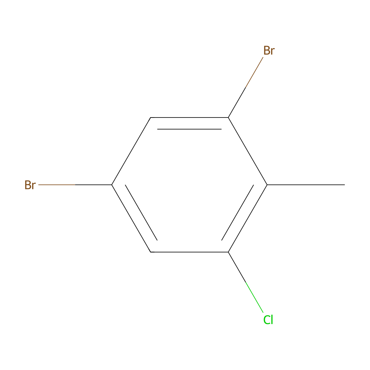 1,5-Dibromo-3-chloro-2-methylbenzene molecular structure, CAS 2385656-32-4