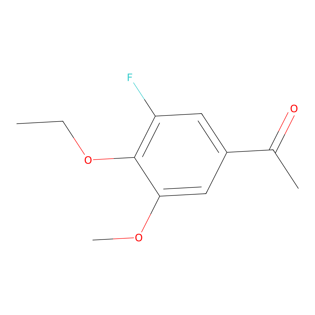 1-(4-Ethoxy-3-fluoro-5-methoxyphenyl)ethanone molecular structure, CAS 2385663-71-6