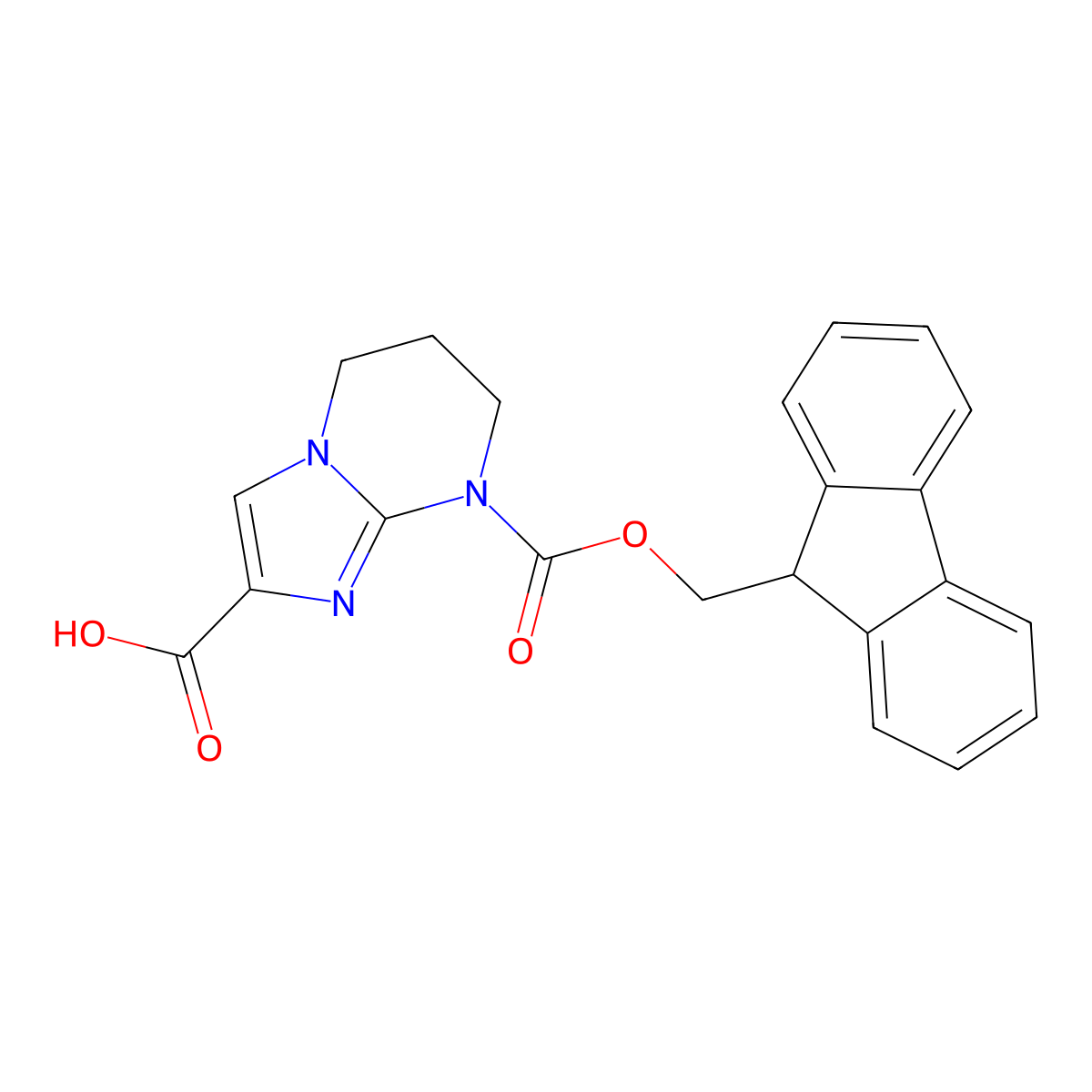 8-{[(9H-fluoren-9-yl)methoxy]carbonyl}-5H,6H,7H,8H-imidazo[1,2-a]pyrimidine-2-carboxylic acid molecular structure, CAS 2385682-59-5