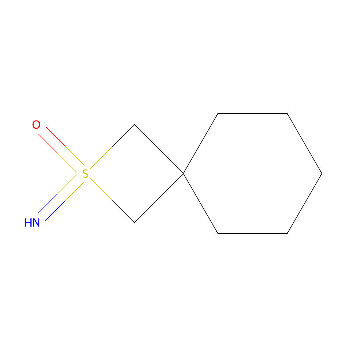 2-Imino-2l6-thiaspiro[3.5]nonane 2-oxide molecular structure, CAS 2385690-74-2