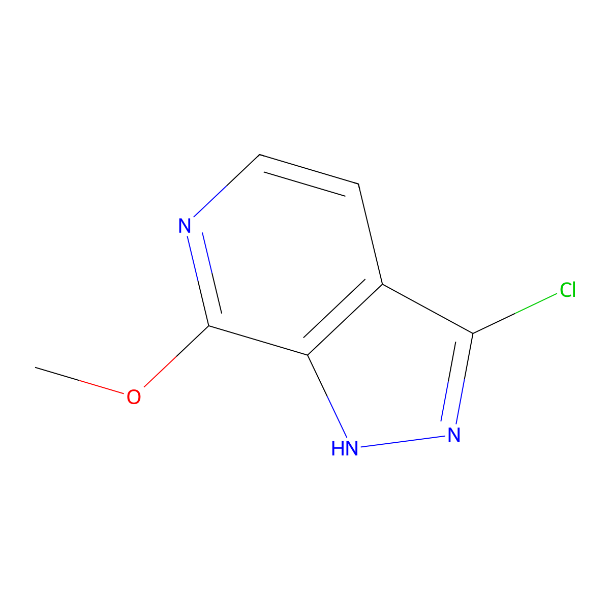 3-Chloro-7-methoxy-1H-pyrazolo[3,4-c]pyridine molecular structure, CAS 2385691-01-8