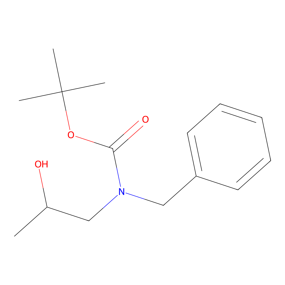 tert-butyl N-benzyl-N-(2-hydroxypropyl)carbamate molecular structure, CAS 2385696-60-4