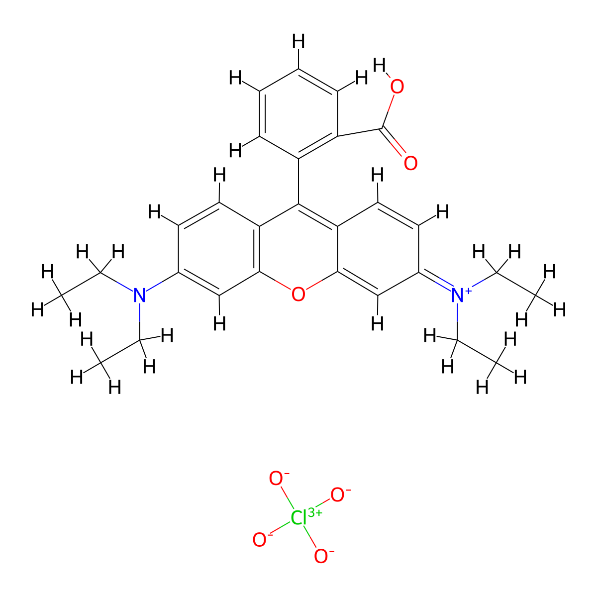 Rhodamine 610 Perchlorate molecular structure, CAS 23857-51-4