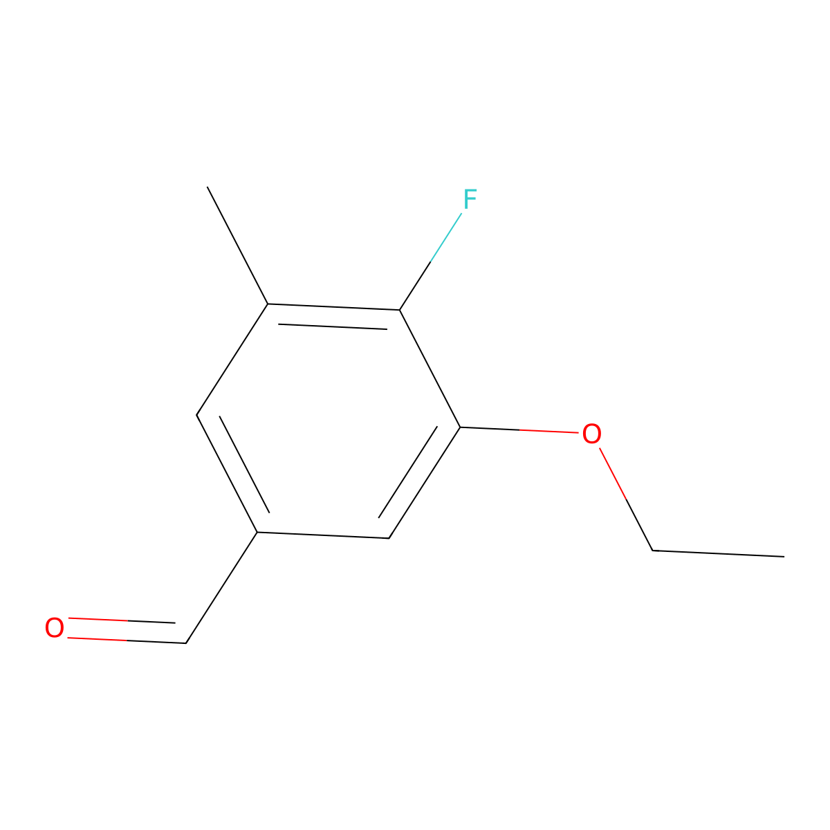 3-Ethoxy-4-fluoro-5-methylbenzaldehyde molecular structure, CAS 2385710-59-6