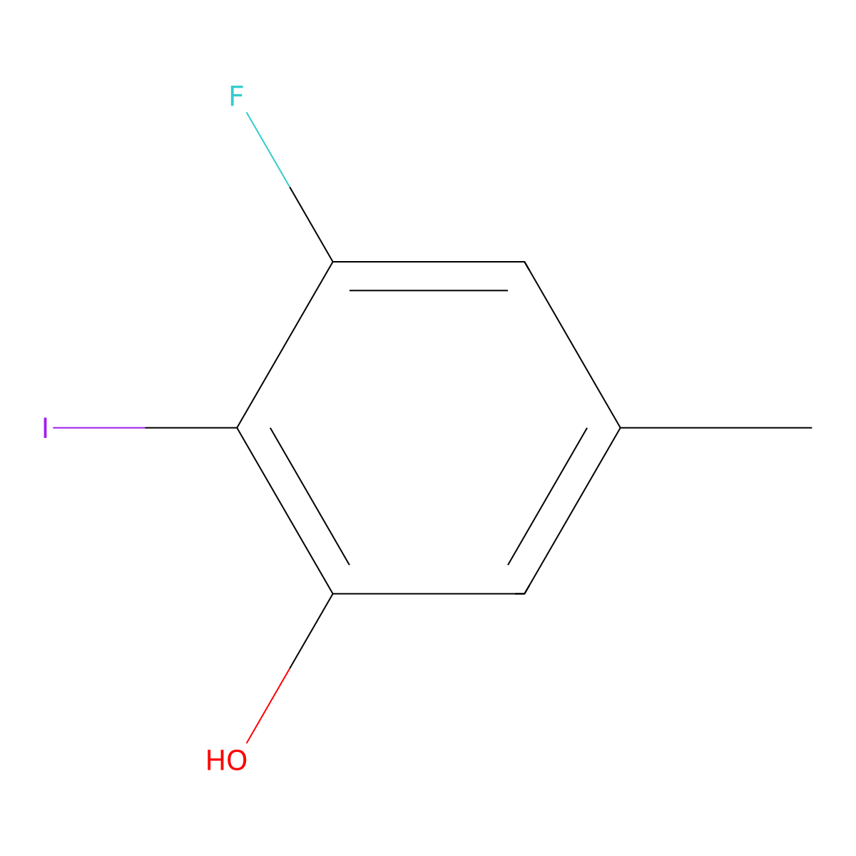 3-Fluoro-2-iodo-5-methylphenol molecular structure, CAS 2385718-78-3