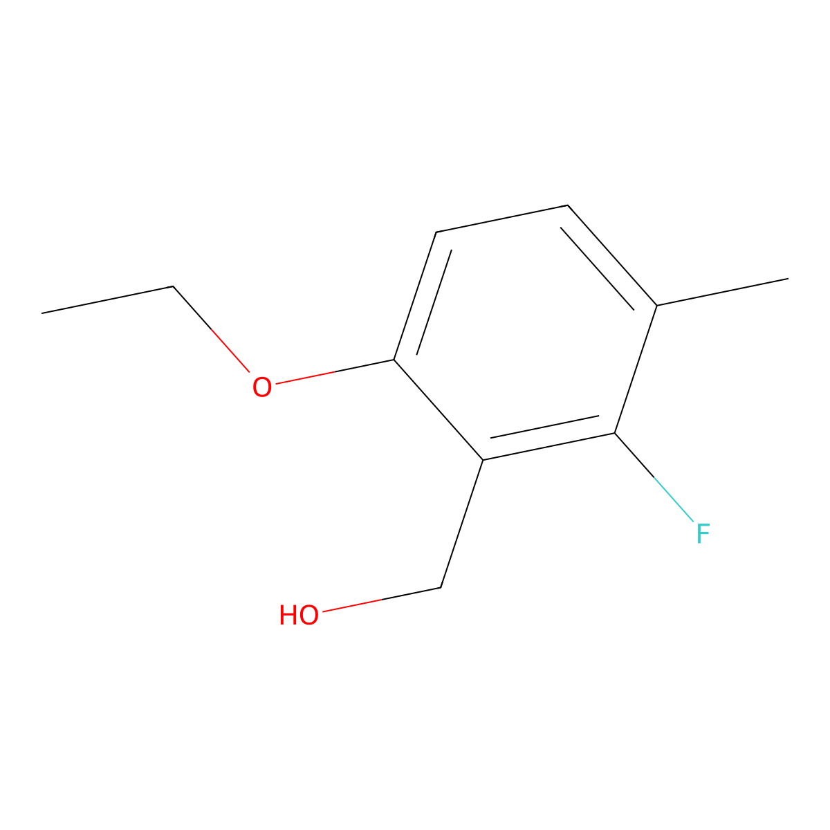 (6-Ethoxy-2-fluoro-3-methylphenyl)methanol molecular structure, CAS 2385732-32-9