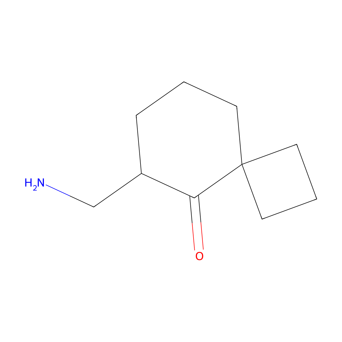 6-(Aminomethyl)spiro[3.5]nonan-5-one molecular structure, CAS 2385736-75-2