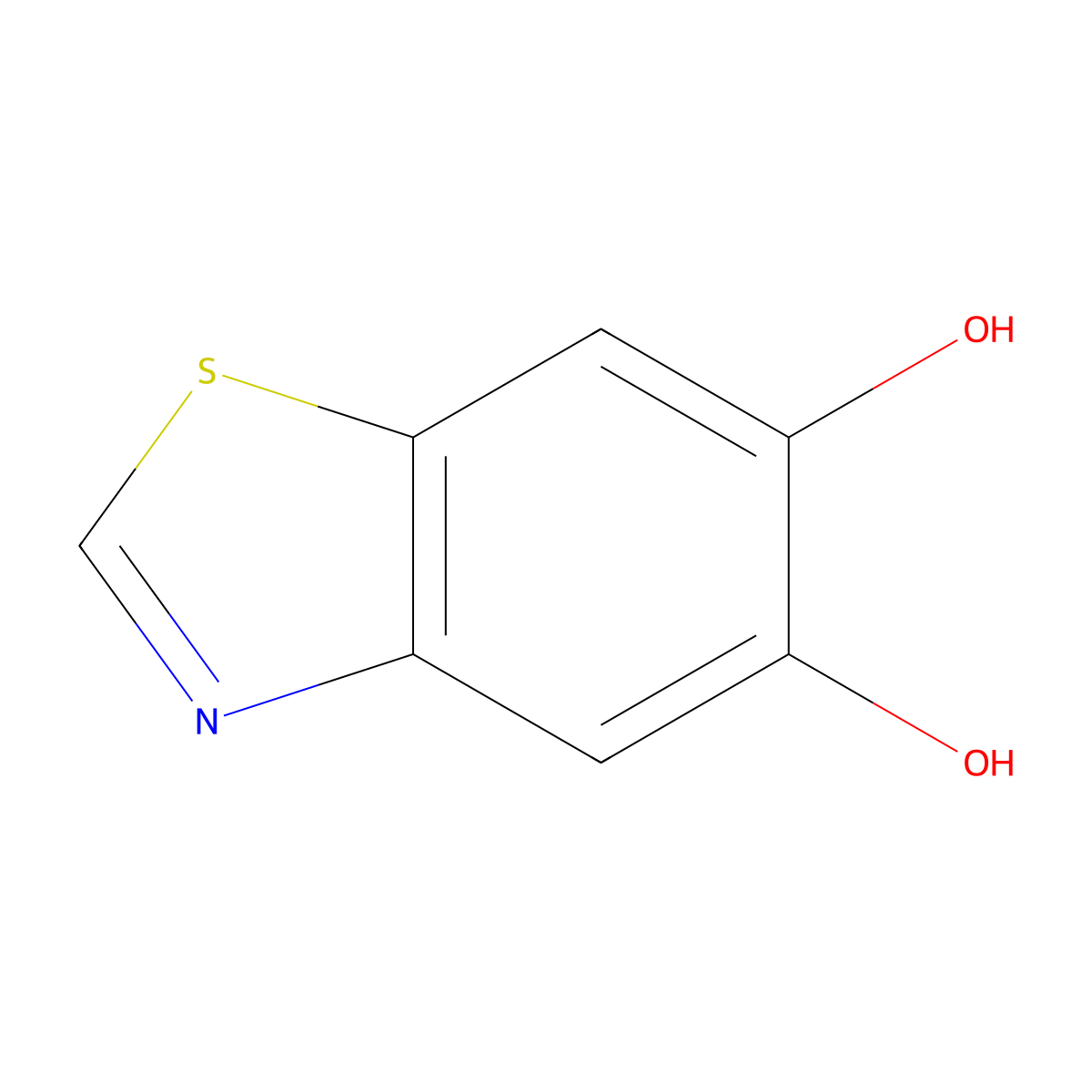 Benzo[d]thiazole-5,6-diol molecular structure, CAS 2385739-65-9