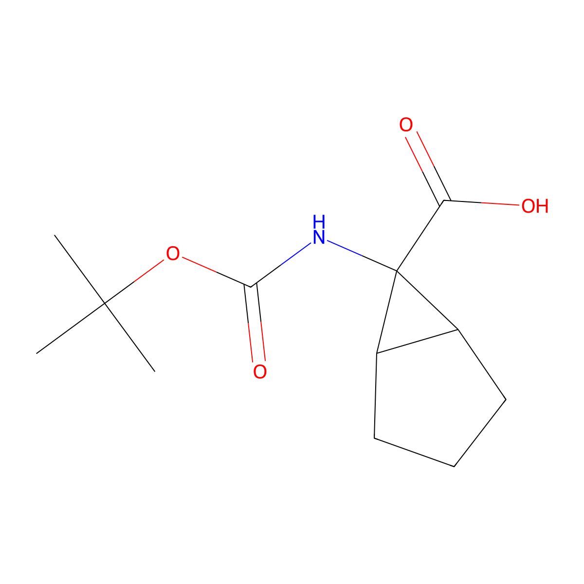 6-{[(Tert-butoxy)carbonyl]amino}bicyclo[3.1.0]hexane-6-carboxylic acid molecular structure, CAS 2385747-56-6