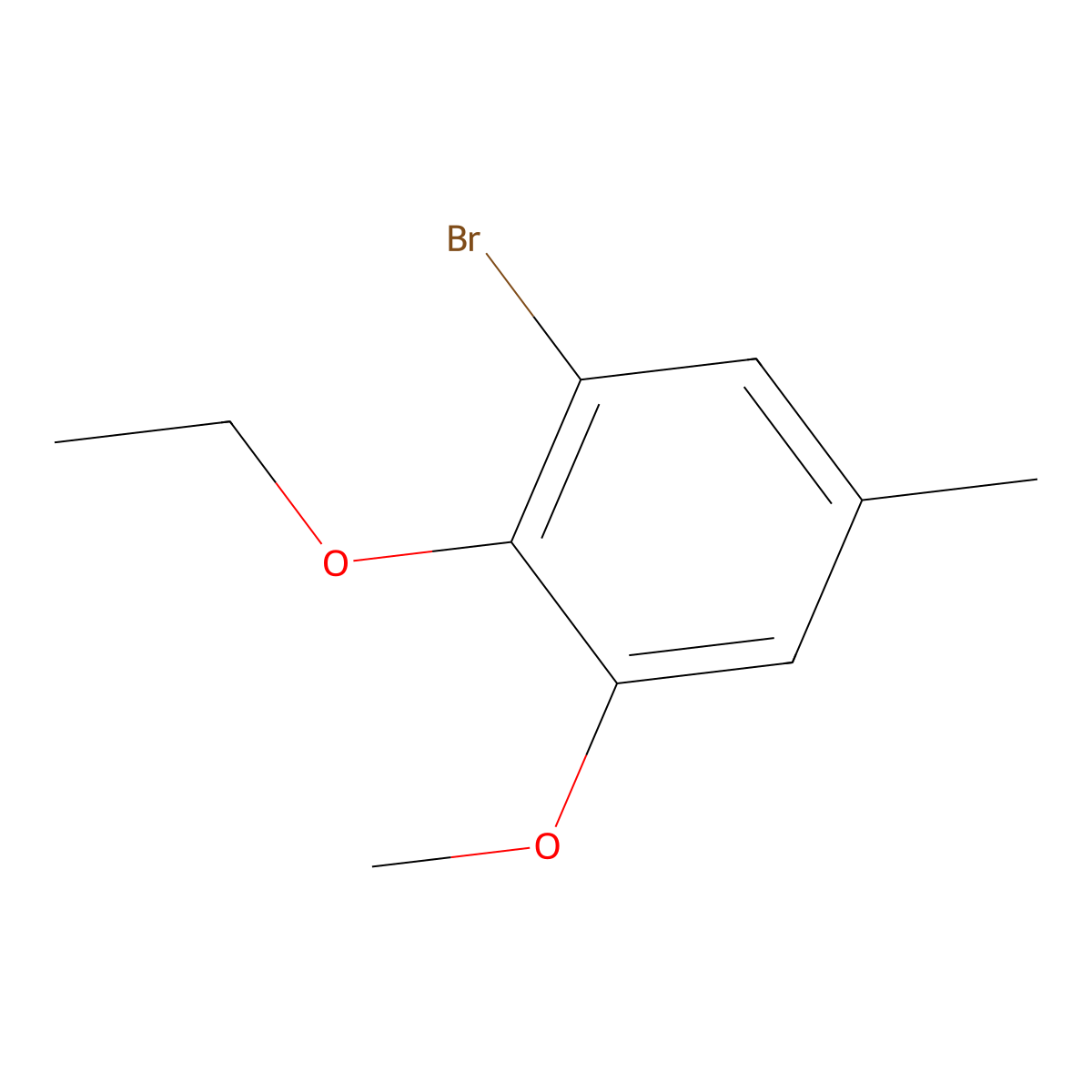 1-Bromo-2-ethoxy-3-methoxy-5-methylbenZene molecular structure, CAS 2385763-15-3