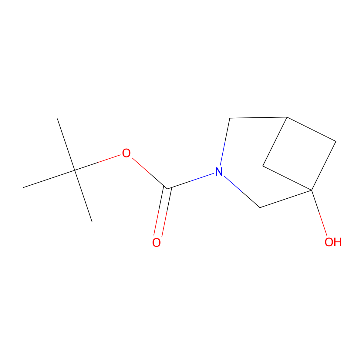 tert-Butyl 1-hydroxy-3-azabicyclo[3.1.1]heptane-3-carboxylate molecular structure, CAS 2385804-87-3