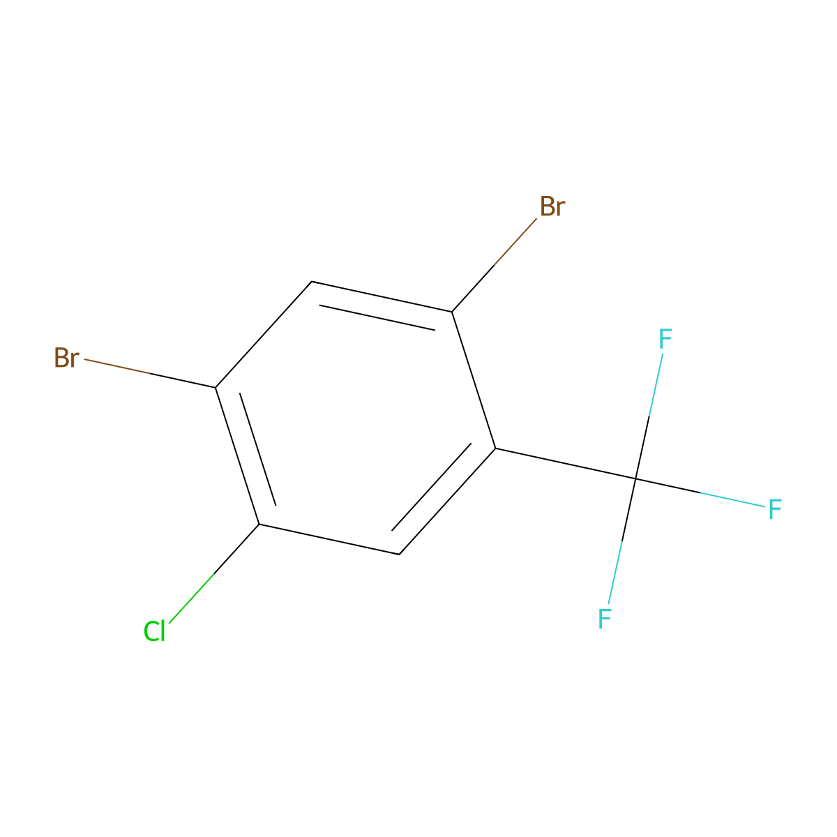 1,5-Dibromo-2-chloro-4-(trifluoromethyl)benzene molecular structure, CAS 2385812-48-4