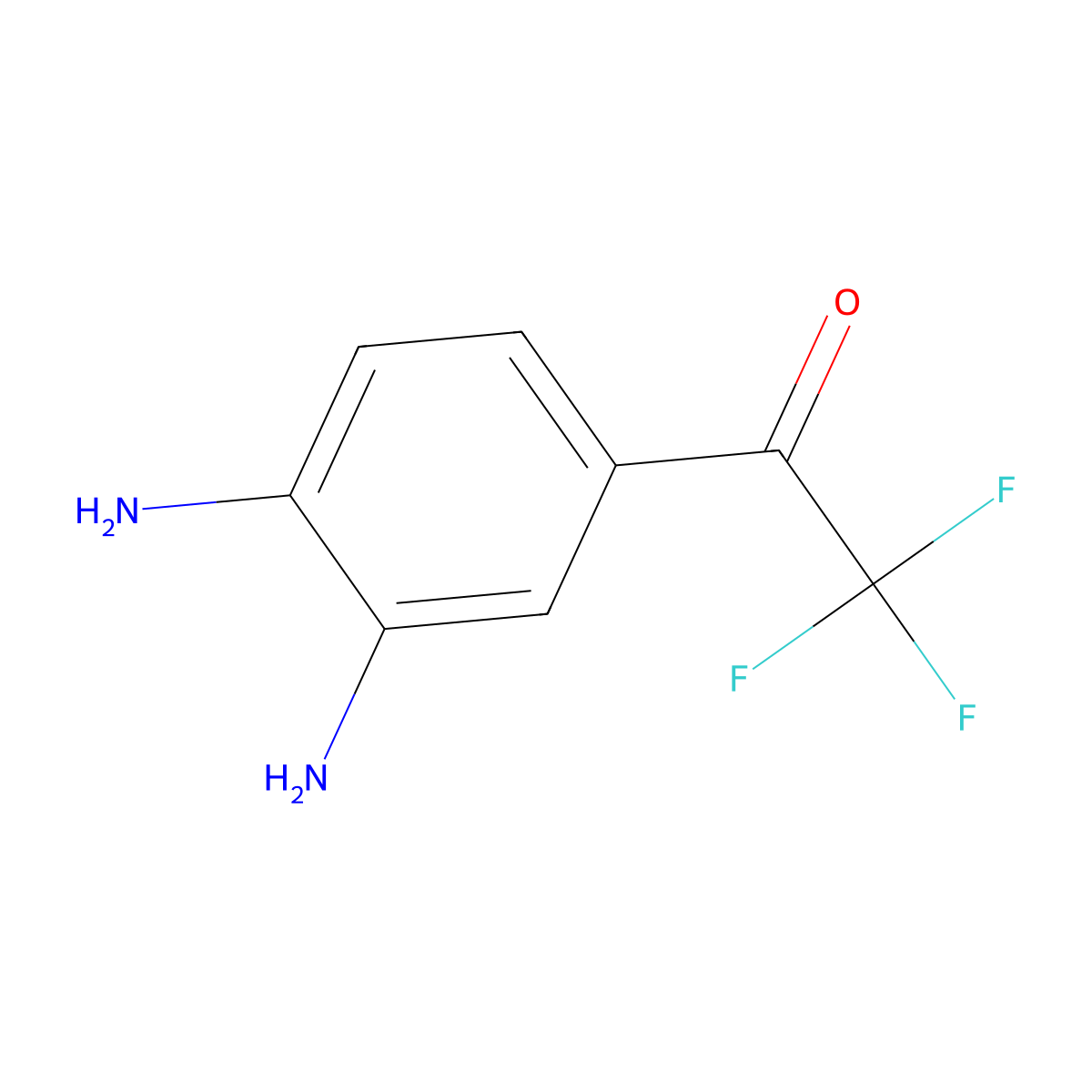 1-(3,4-Diaminophenyl)-2,2,2-trifluoroethanone molecular structure, CAS 2385824-88-2