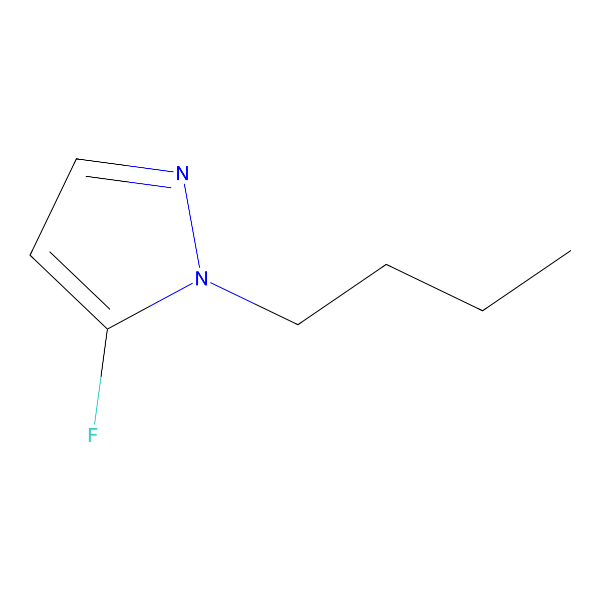 1-Butyl-5-fluoro-1H-pyrazole molecular structure, CAS 2385828-05-5