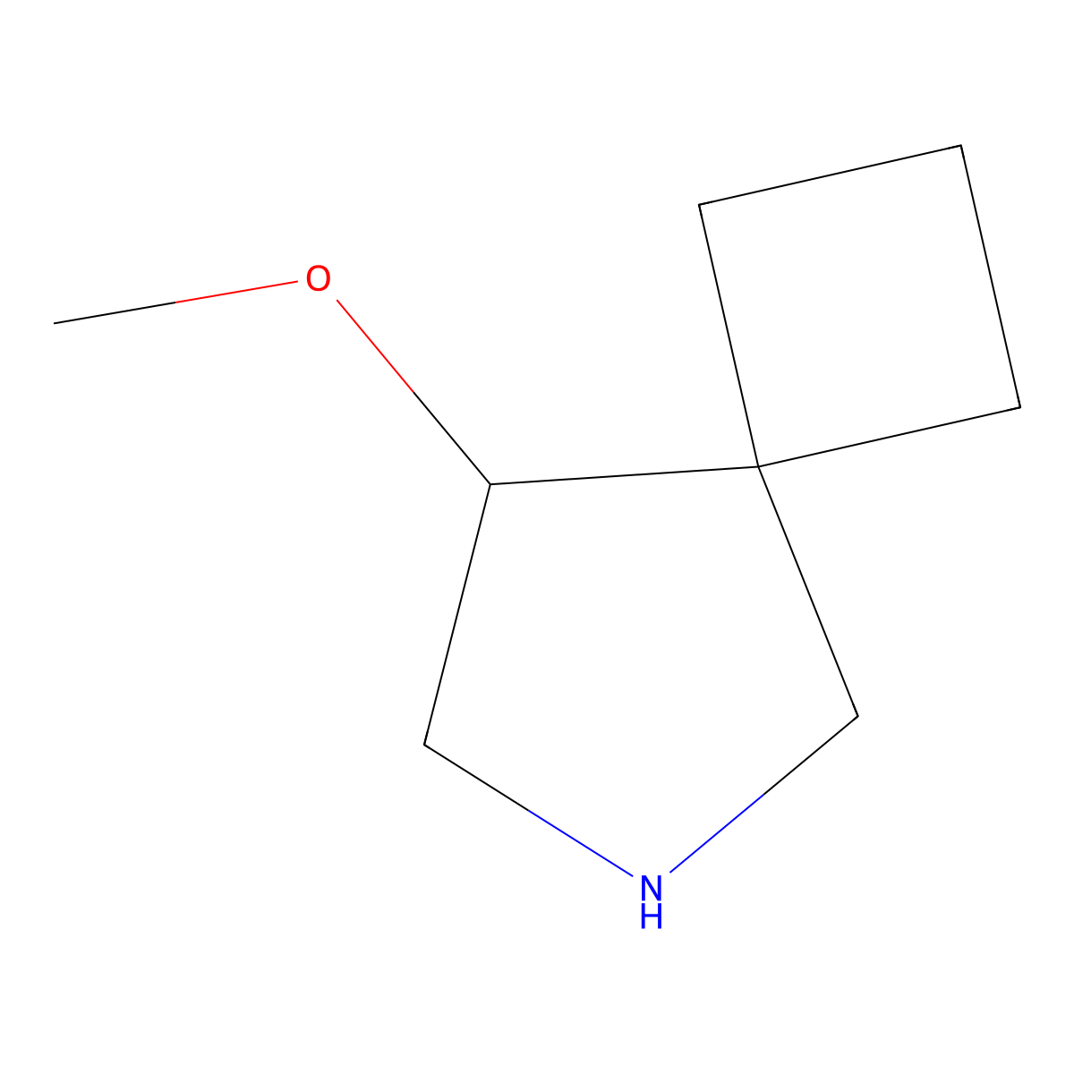 8-Methoxy-6-azaspiro[3.4]octane molecular structure, CAS 2385830-06-6
