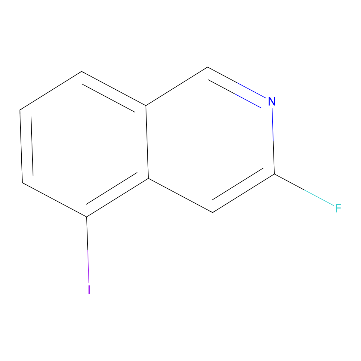 3-Fluoro-5-iodoisoquinoline molecular structure, CAS 2385832-58-4