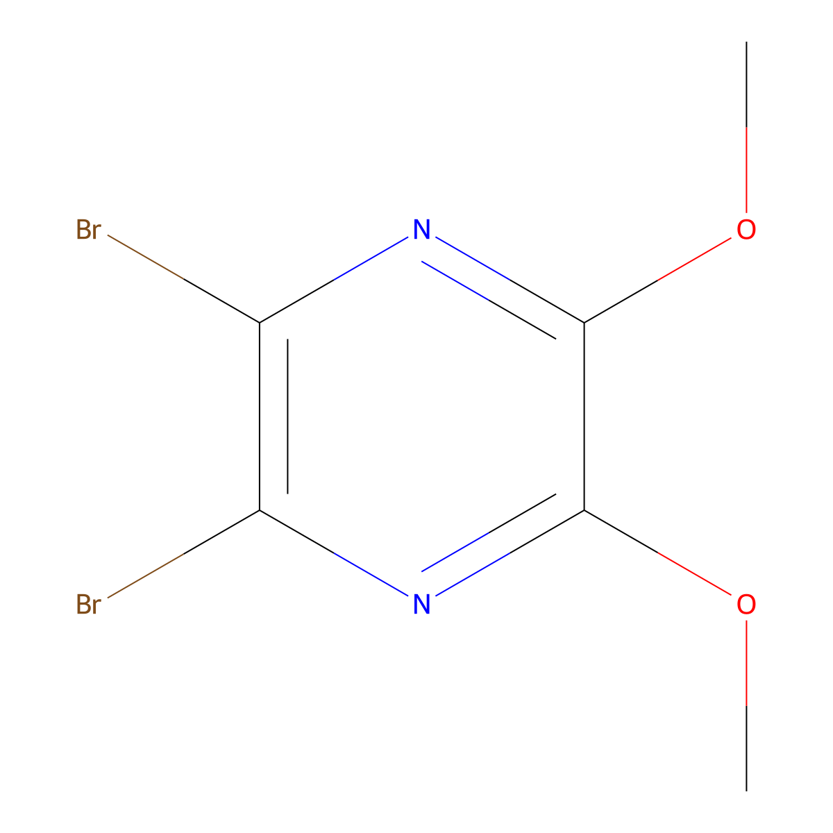 2,3-Dibromo-5,6-dimethoxypyrazine molecular structure, CAS 2385836-13-3