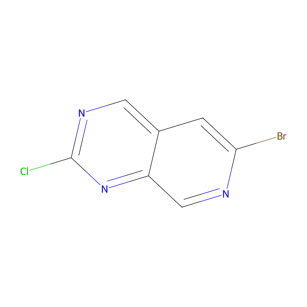 6-Bromo-2-chloropyrido[3,4-d]pyrimidine molecular structure, CAS 2385843-11-6