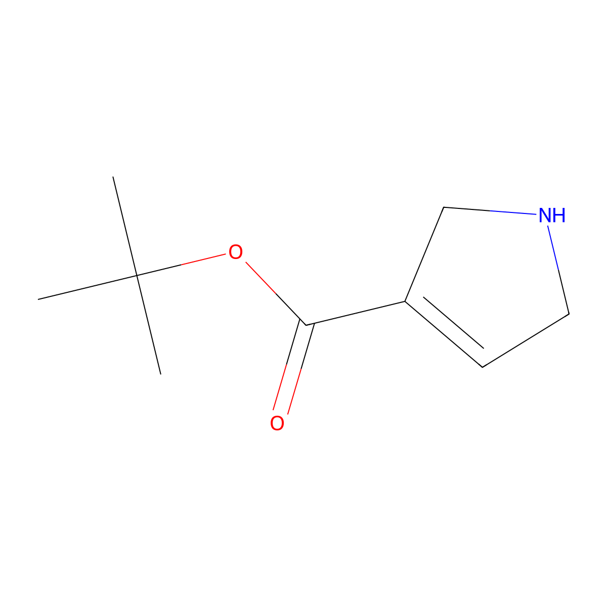 tert-butyl 2,5-dihydro-1H-pyrrole-3-carboxylate molecular structure, CAS 2385846-10-4