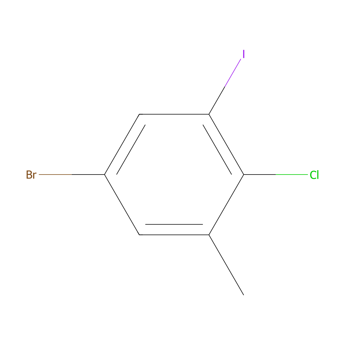 5-Bromo-2-chloro-1-iodo-3-methylbenZene molecular structure, CAS 2385852-23-1