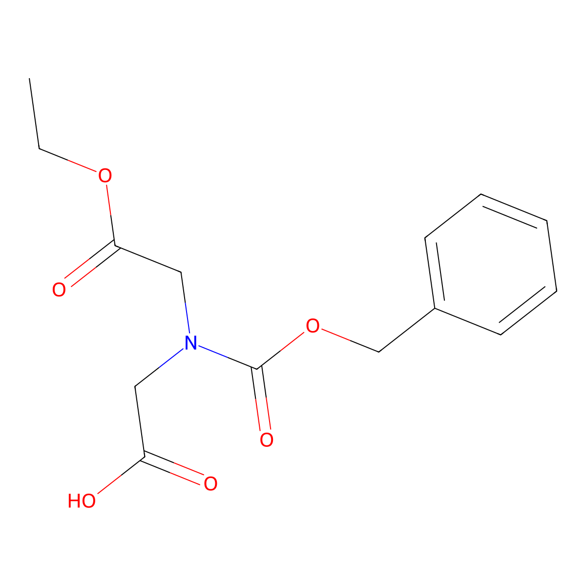 2-{[(Benzyloxy)carbonyl](2-ethoxy-2-oxoethyl)amino}acetic acid molecular structure, CAS 2385862-13-3