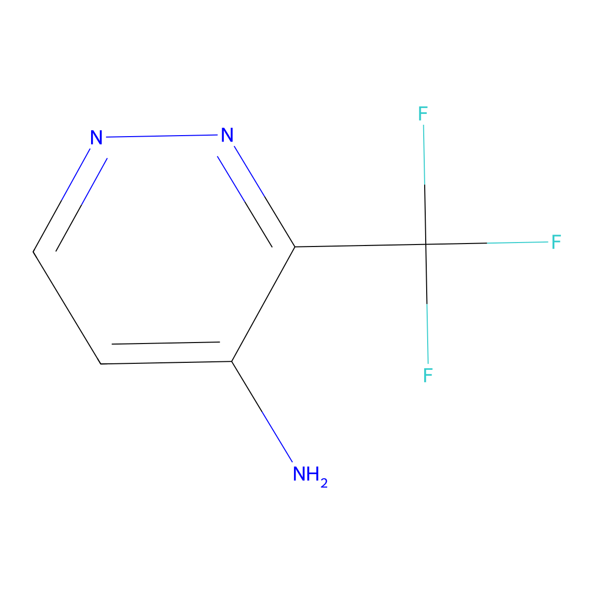 3-(Trifluoromethyl)pyridazin-4-amine molecular structure, CAS 2385865-39-2