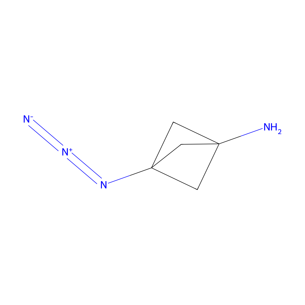 3-Azidobicyclo[1.1.1]pentan-1-amine molecular structure, CAS 2385876-09-3