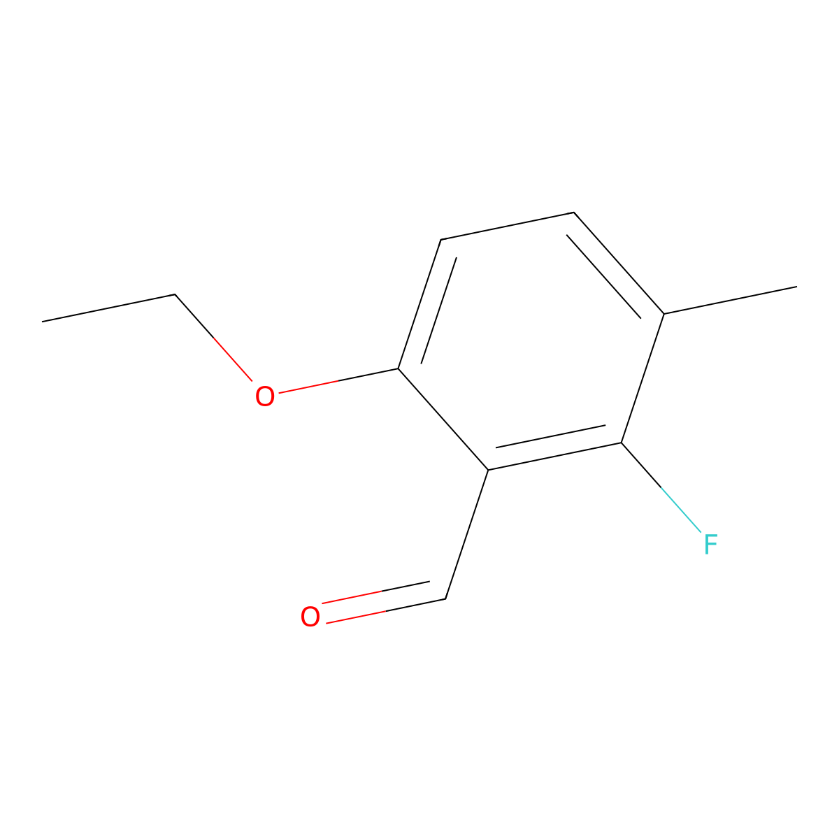 6-Ethoxy-2-fluoro-3-methylbenzaldehyde molecular structure, CAS 2385877-48-3