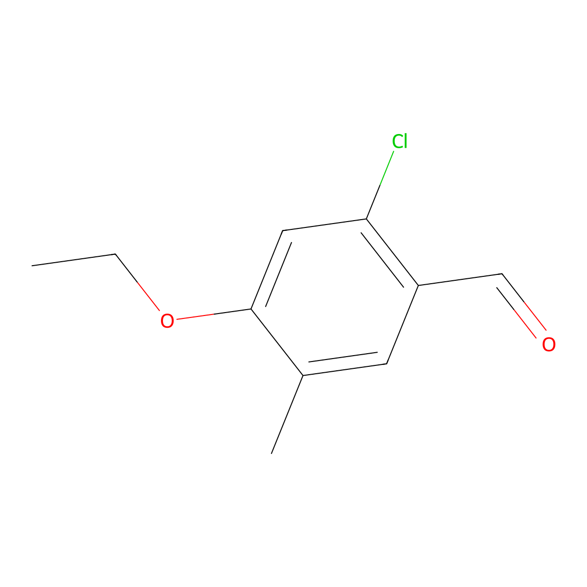 2-Chloro-4-ethoxy-5-methylbenzaldehyde molecular structure, CAS 2385879-13-8