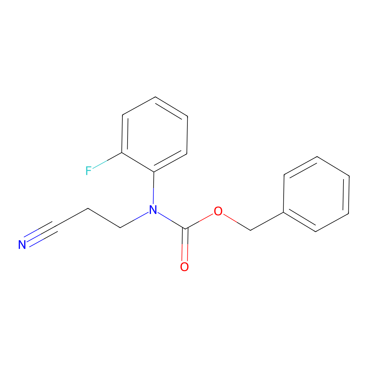 benzyl N-(2-cyanoethyl)-N-(2-fluorophenyl)carbamate molecular structure, CAS 2385881-35-4