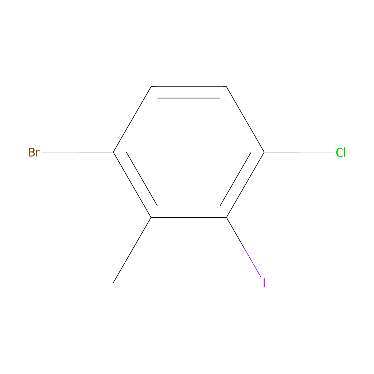 1-Bromo-4-chloro-3-iodo-2-methylbenZene molecular structure, CAS 2385883-10-1