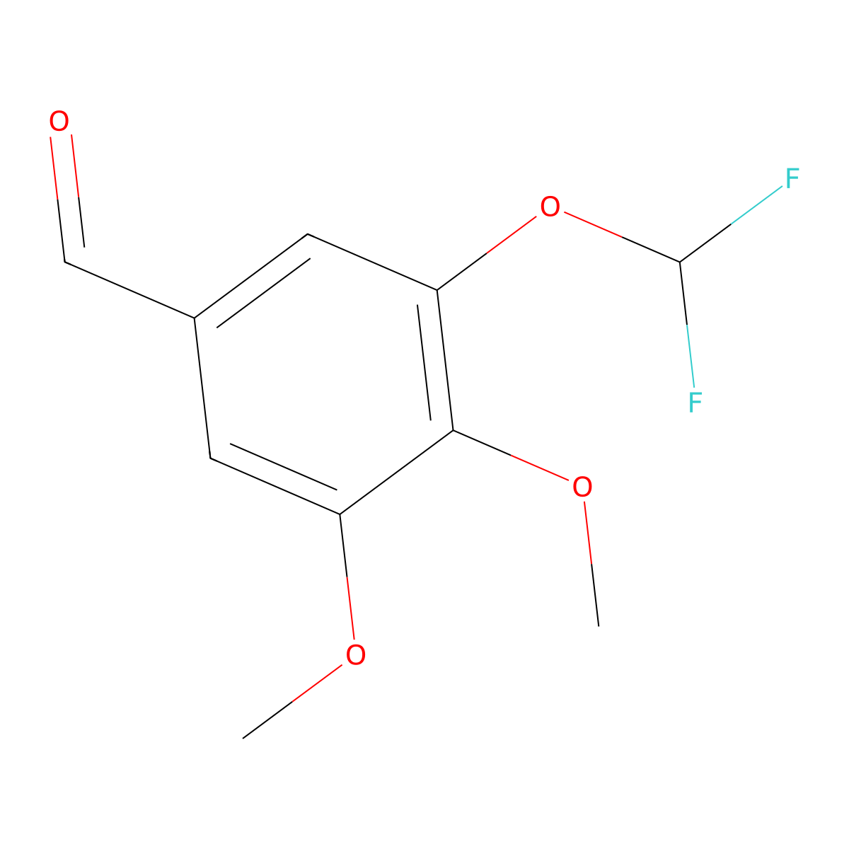 3-(Difluoromethoxy)-4,5-dimethoxybenzaldehyde molecular structure, CAS 2385884-54-6