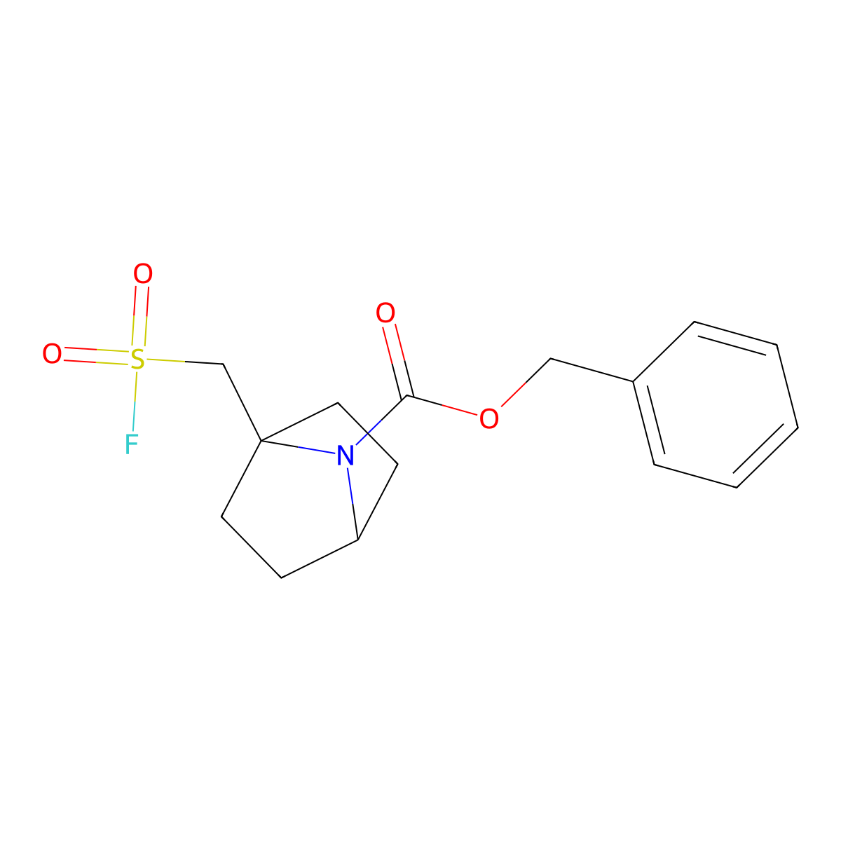 Benzyl 1-[(fluorosulfonyl)methyl]-7-azabicyclo[2.2.1]heptane-7-carboxylate molecular structure, CAS 2385901-00-6