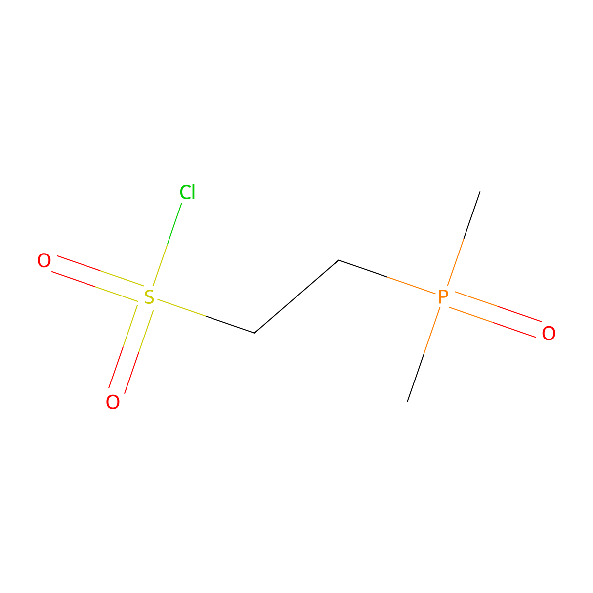 2-(Dimethylphosphoryl)ethane-1-sulfonyl chloride molecular structure, CAS 2385902-81-6