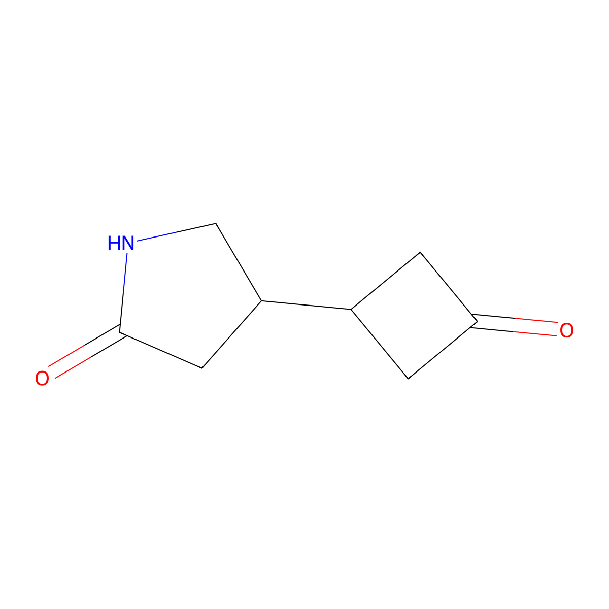4-(3-Oxocyclobutyl)pyrrolidin-2-one molecular structure, CAS 2385911-04-4